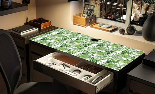 Ochronna podkładka na biurko z IKEA MICKE ZIELONA MONSTERA