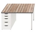 Ochronna podkładka na biurko z IKEA MICKE jasne naturalne deski