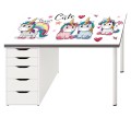 Ochronna podkładka na biurko IKEA MICKE dla dziewczynki jednorożce