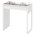 Ochronna MATA na biurko z IKEA MICKE PASTELOWE KWIATY ŁĄKA