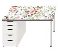 MATA antypoślizgowa na biurko ikea micke kolorowe kwiaty łąka