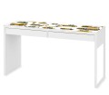 Ochronna mata na biurko z IKEA MICKE dla chłopca koparki plac budowy