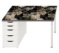 Ochronna MATA na biurko z IKEA MICKE KWIATY VINTAGE