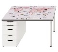 Antypoślizgowa podkładka mata na biurko z IKEA MICKE mapa świata dla dzieci