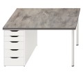 MATA podkładka biurowa na biurko z IKEA MICKE SZARY BETON