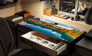 Ochronna podkładka na biurko z IKEA MICKE GÓRY JEZIORO 