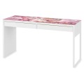 Elegancka podkładka na biurko IKEA MICKE RÓŻOWE KWIATY