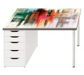 MATA podkładka biurowa na biurko z IKEA MICKE abstrakcja kolory