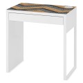 Antypoślizgowa mata do biura na biurko ikea micke zygzak drewno