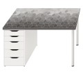 NOWOCZESNA podkładka mata na biurko z IKEA MICKE HEKSAGONY