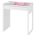Ochronna MATA na biurko z IKEA MICKE FLAMINGI BETON