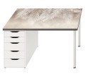 mata ochronna na biurko ikea micke eleganckie liście palmy