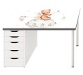 Ochronna MATA na biurko z IKEA MICKE dla dzieci miś i królik