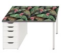 Antypoślizgowa mata na biurko ikea micke TROPIKALNE KWIATY LIŚCIE