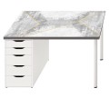 Antypoślizgowa podkładka na biurko ikea micke elegancki beton