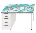 MATA dziecięca na biurko z IKEA MICKE KOSMONAUTA KOSMOS