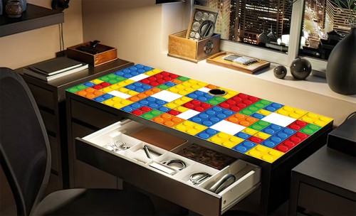 MATA podkładka dla dzieci na biurko z IKEA MICKE klocki jak lego