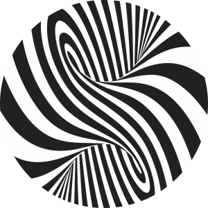 OCHRONNA MATA POD KRZESŁO OKRĄGŁA BIAŁO CZARNY WZÓR