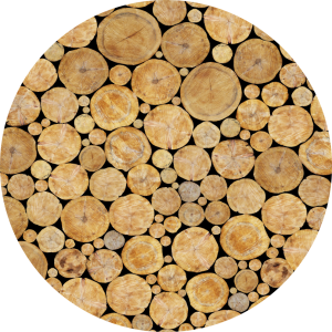 MATA POD FOTEL KRZESŁO DO BIURA OCHRONNA OKRĄGŁA DREWNO PIEŃ