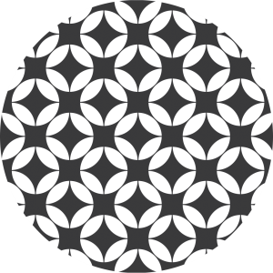 MATA POD KRZESŁO OCHRONNA okrągła DO BIURA CZARNO BIAŁA