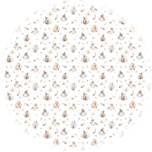 OCHRONNA MATA POD KRZESŁO OKRĄGŁA DLA DZIECI ZWIERZĄTKA