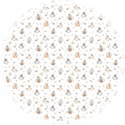 OCHRONNA MATA POD KRZESŁO OKRĄGŁA DLA DZIECI ZWIERZĄTKA