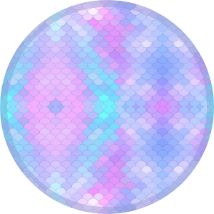 PODŁOGOWA PODKŁADKA POD KRZESŁO FOTEL OKRĄGŁA TĘCZOWE ŁUSKI