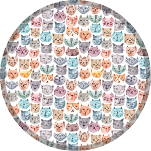 OKRĄGŁA MATA OCHRONNA POD FOTEL DLA DZIECI KOLOROWE ZWIERZAKI