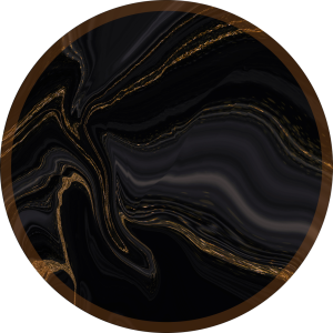 OKRĄGŁA MATA PODKŁADKA POD FOTEL CZARNY KAMIEŃ ZŁOTO
