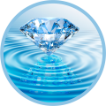 OKRĄGŁA MATA PODKŁADKA POD FOTEL DIAMENT WODA