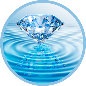 OKRĄGŁA MATA PODKŁADKA POD FOTEL DIAMENT WODA