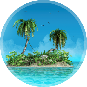 PODŁOGOWA MATA POD KRZESŁO FOTEL OKRĄGŁA TROPIKI PALMY