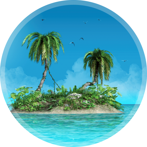 PODŁOGOWA MATA POD KRZESŁO FOTEL OKRĄGŁA TROPIKI PALMY