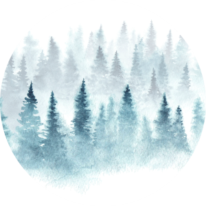 ANTYPOŚLIZGOWA PODKŁADKA POD FOTEL OKRĄGŁA CHOINKI LAS