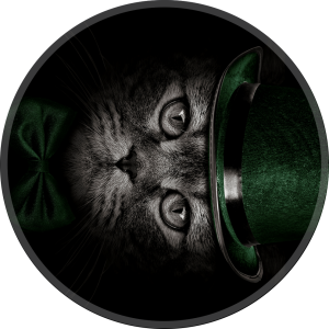 NOWOCZESNA MATA POD FOTEL KRZESŁO OKRĄGŁA KOT W KAPELUSZU