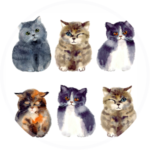 DZIECIĘCA PODKŁADKA POD FOTEL KRZESŁO OKRĄGŁA KOTKI KOTY