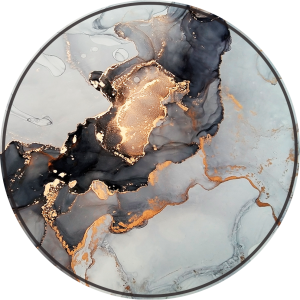 NOWOCZESNA ELEGANCKA OKRĄGŁA MATA POD FOTEL MARMUR