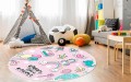 OKRĄGŁA MATA OCHRONNA POD FOTEL DLA DZIEWCZYNKI UNICORNS