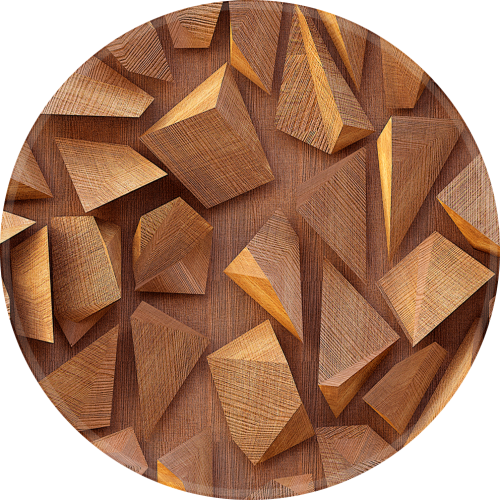 OKRĄGŁA MATA OCHRONNA POD FOTEL ELEGANCKIE TRÓJKĄTY