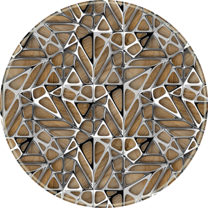 OKRĄGŁA MATA PODŁOGOWA POD FOTEL KRZESŁO SREBRNY WZÓR