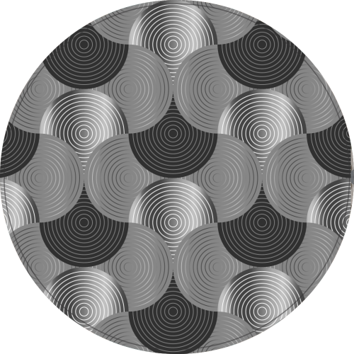 ANTYPOŚLIZGOWA MATA POD FOTEL OKRĄGŁA HIPNOTYZUJĄCY WZÓR