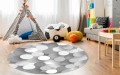 ANTYPOŚLIZGOWA MATA POD KRZESŁO OKRĄGŁA SZARE KÓŁKA