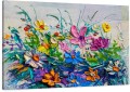 Obraz kwiaty bukiet malowany na płótnie canvas 
