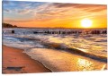 Obraz DO SALONU ZACHÓD SŁOŃCA PLAŻA MORZE na płótnie canvas 