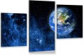 Obraz nowoczesny ZIEMIA PLANETA KOSMOS tryptyk do sypialni