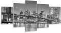 NOWOCZESNY TRYPTYK DO SALONU MOST NEW YORK czarno biały 
