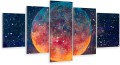 Obraz na płótnie tryptyk KSIĘŻYC W PEŁNI ABSTAKCJA 