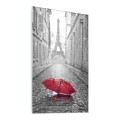 FOTO OBRAZ SZKLANY ŚCIENNY uliczka w Paryżu parasol