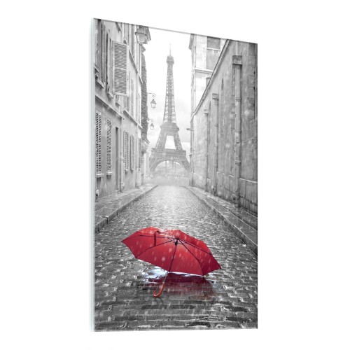 FOTO OBRAZ SZKLANY ŚCIENNY uliczka w Paryżu parasol
