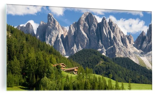 OBRAZ NA SZKLE ŚCIENNY do salonu widok na góry szczyty